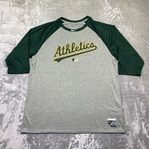 Nike Men's Oakland Athletics Baseball Dri-FIT Raglan‎ T-Shirt XL